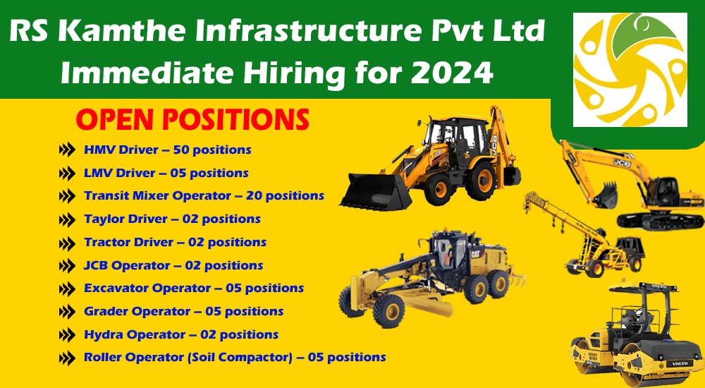 RS Kamthe Infrastructure Pvt Ltd – Immediate Hiring for 2024