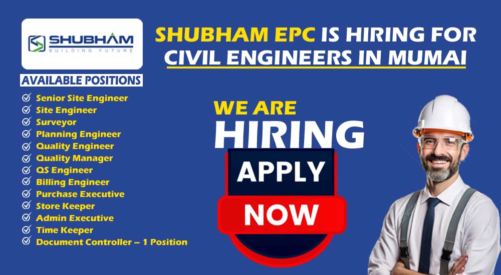 Shubham EPC Pvt Ltd is Hiring